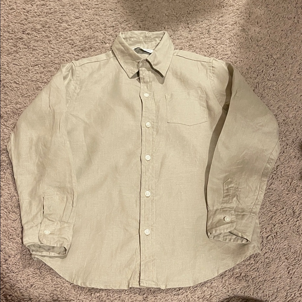 Janie and Jack Beige Kids Polo Shirt